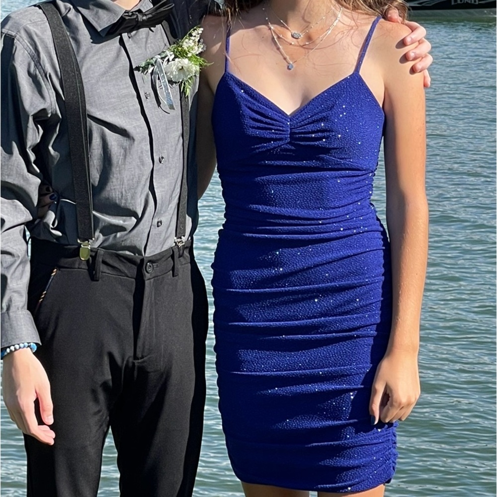 Blue hoco dress size 0